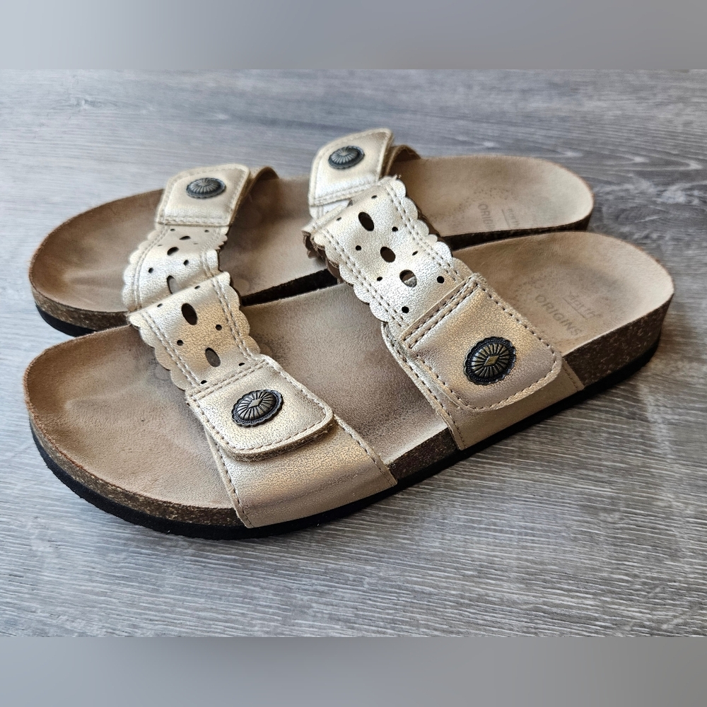 Earth Origins Women's Sandals, Size 6.5, Gold